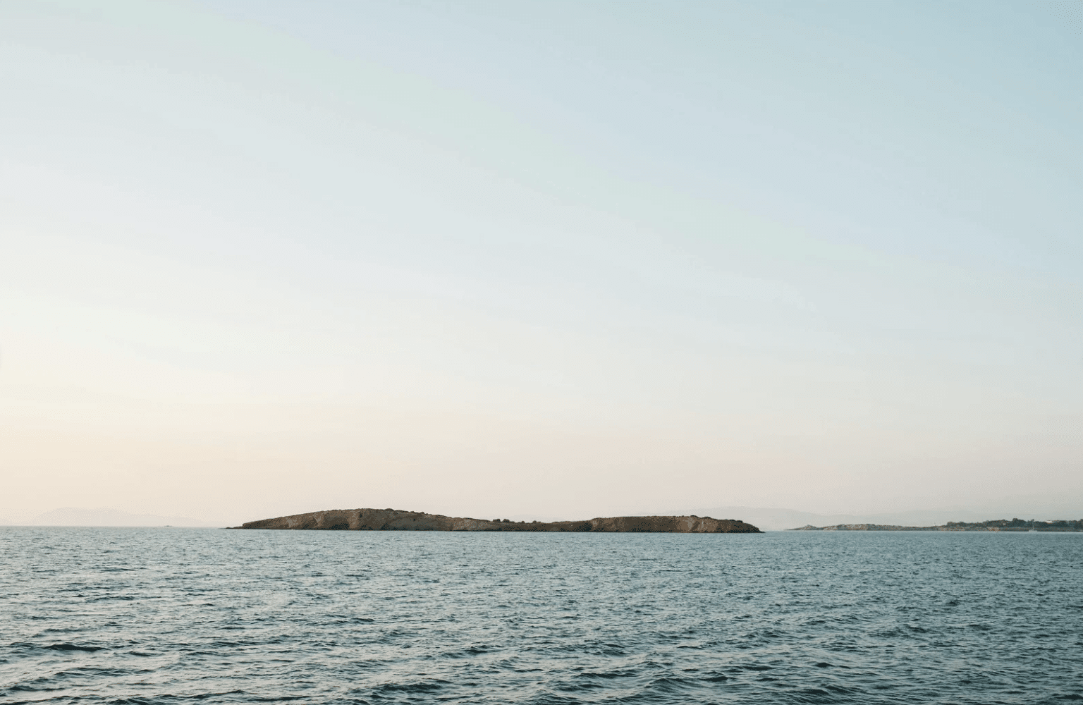 Distant ocean island